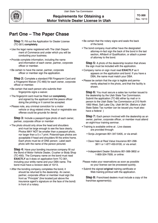 Utah Motor Vehicle Dealer License Renewal at Ofelia White blog