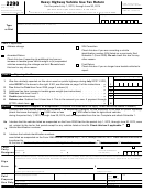 Fillable Form 2290 - Heavy Highway Vehicle Use Tax Return printable pdf