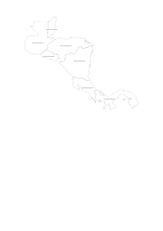 Central America Map Template printable pdf download