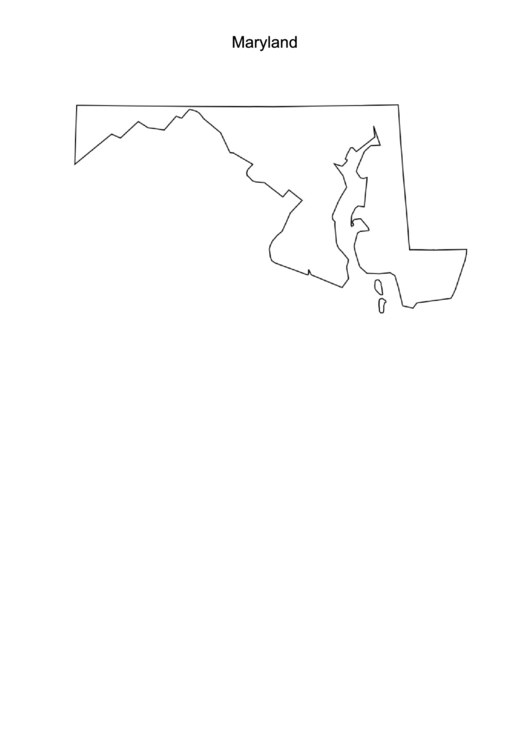 Maryland Map Template printable pdf download