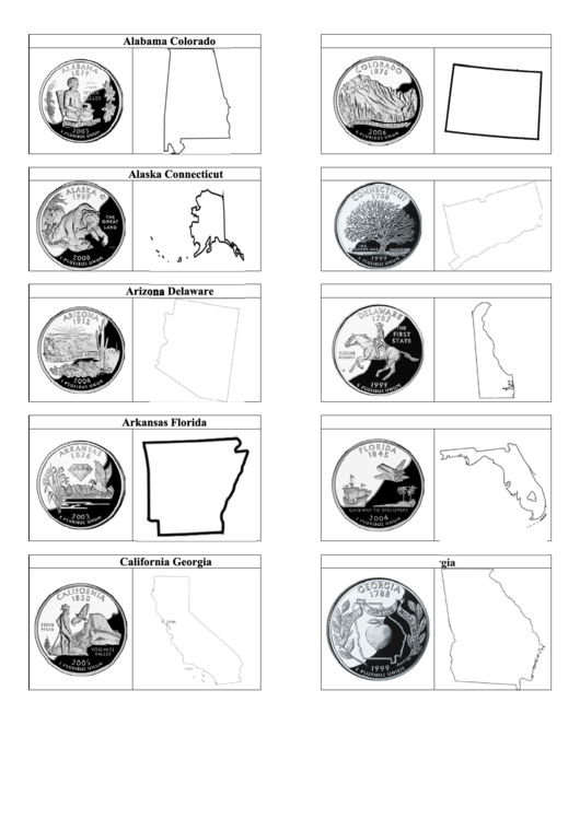 State Quarter Comparison printable pdf download