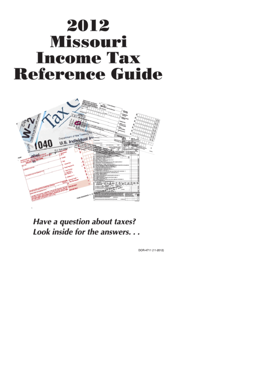 Missouri Tax Reference Guide 2012 printable pdf download