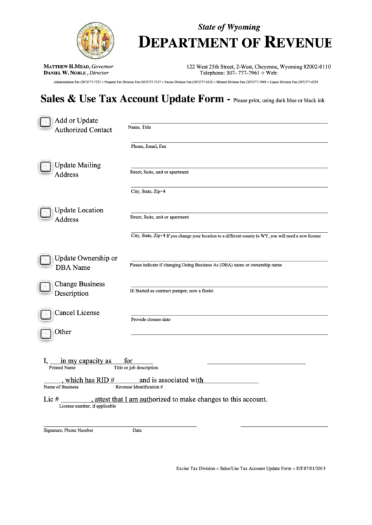 Top 207 Wyoming Tax Forms And Templates free to download in PDF format
