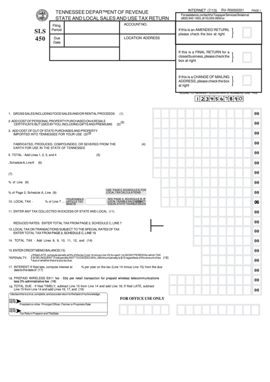 Top 21 Tn Sales And Use Tax Form Templates free to download in PDF format