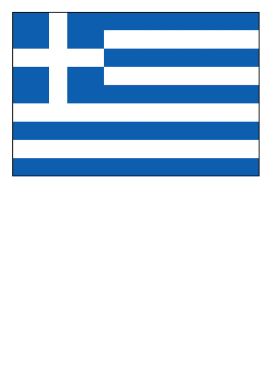 Greece Flag Template printable pdf download