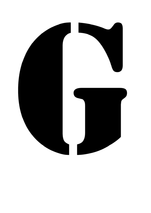 Letter G Stencil Template printable pdf download