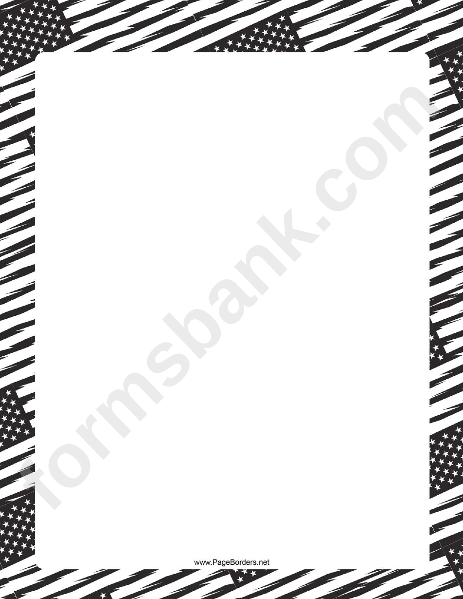BlackAndWhite American Flag printable pdf download