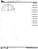 Determining Angles With Protractors - Geometry Worksheet With Answers