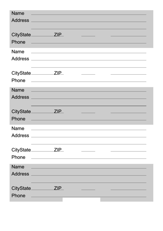 Address Label Template printable pdf download