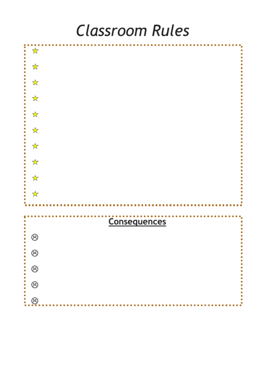 Classroom Rules Template Blank printable pdf download