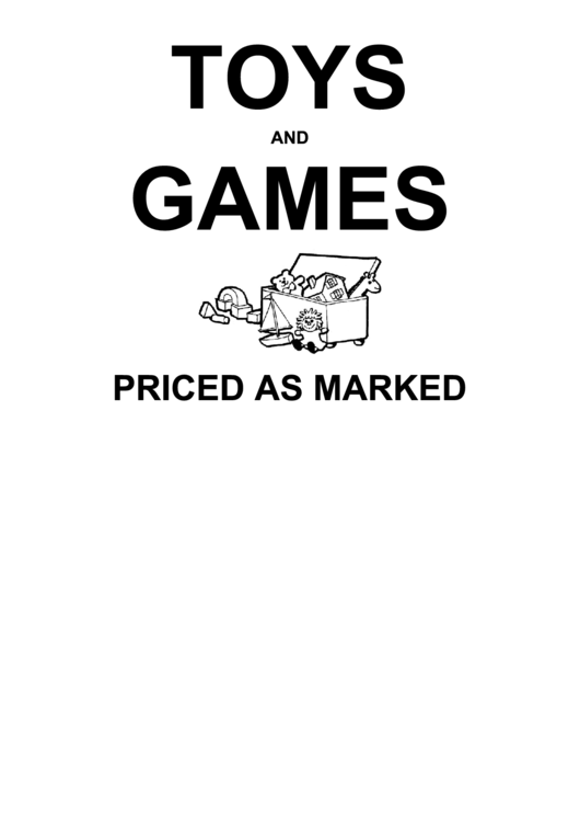 Toys And Games Sale printable pdf download