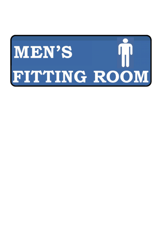 Men Fitting Room Sign Template printable pdf download