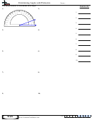Determining Angles With Protractors - Geometry Worksheet With Answers