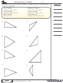 Identifying Types Of Triangles Worksheet Template With Answer Key