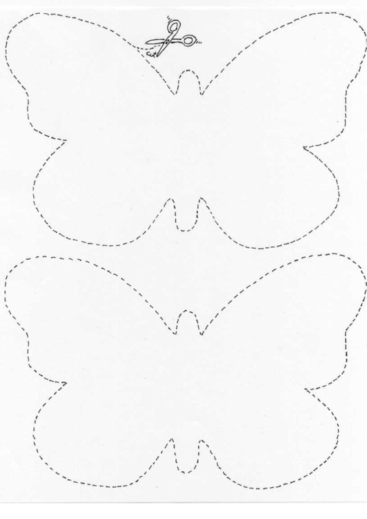 Cut-Out Butterfly Template printable pdf download