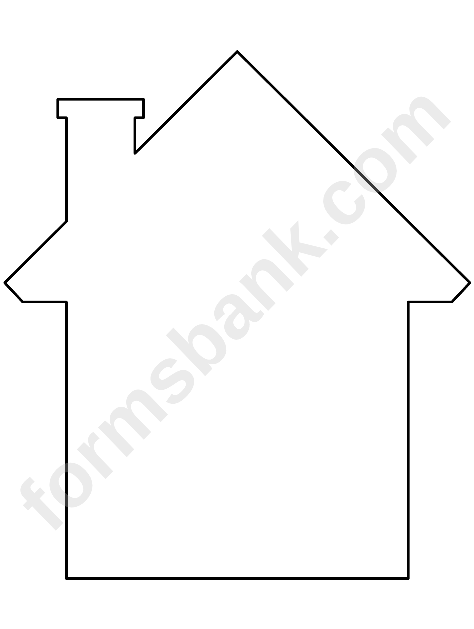 House Pattern Template printable pdf download