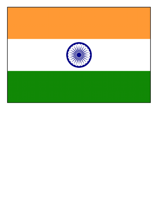 India Flag Template printable pdf download
