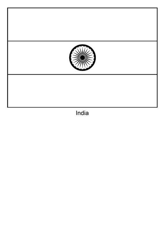 India Flag Template printable pdf download
