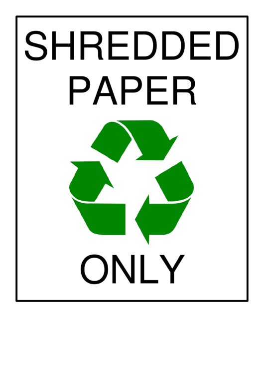 Shredded Paper Recyclables printable pdf download