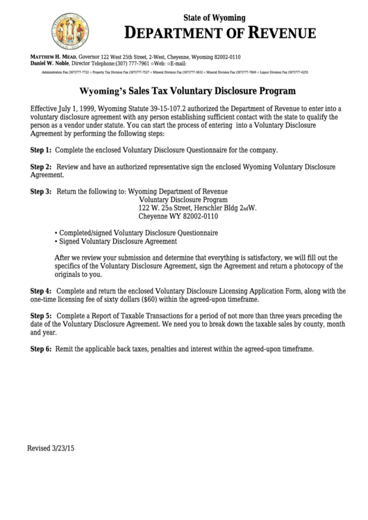 Form 001vd Sales And Use Tax License Application Voluntary Disclosure printable pdf download