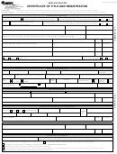 Fillable Form Hsmv 82040 - Application For Certificate Of Title With