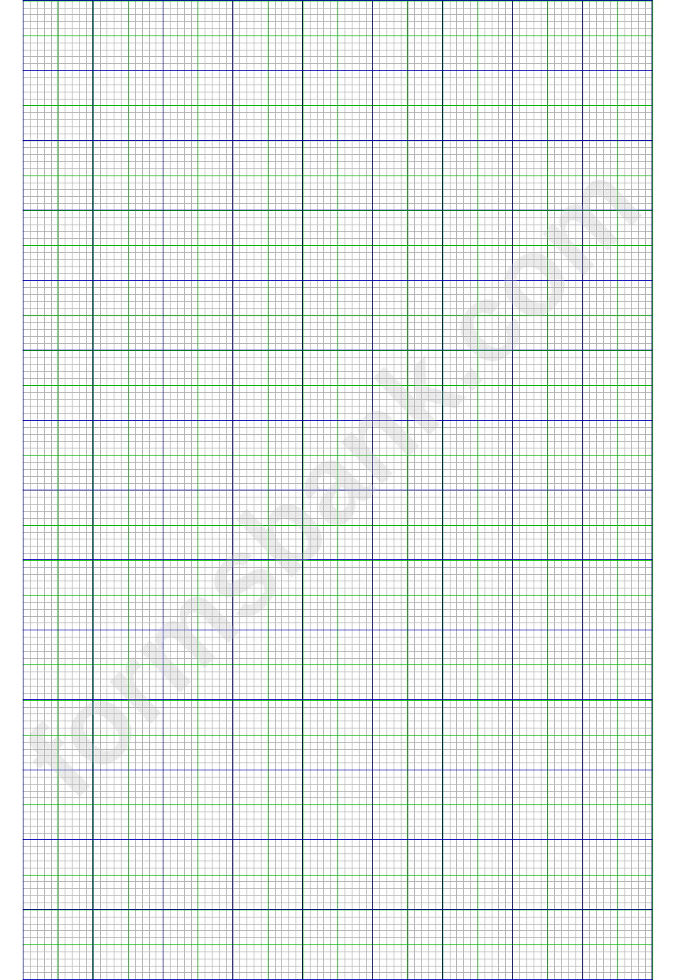 MultiColor Graph Paper Template printable pdf download