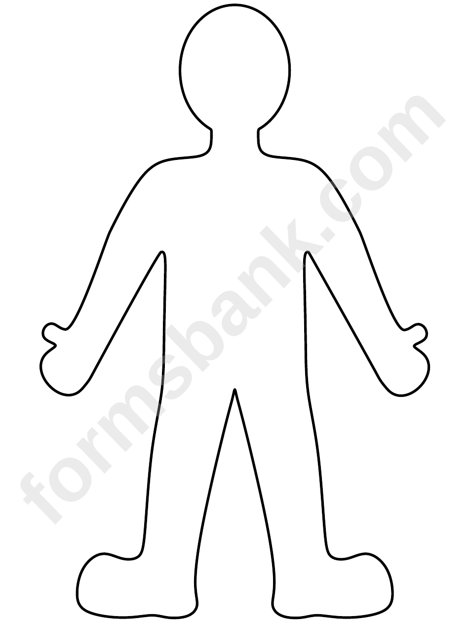 Human Body Pattern Template printable pdf download