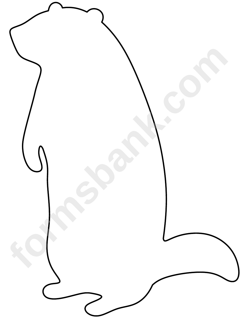 Groundhog Template printable pdf download