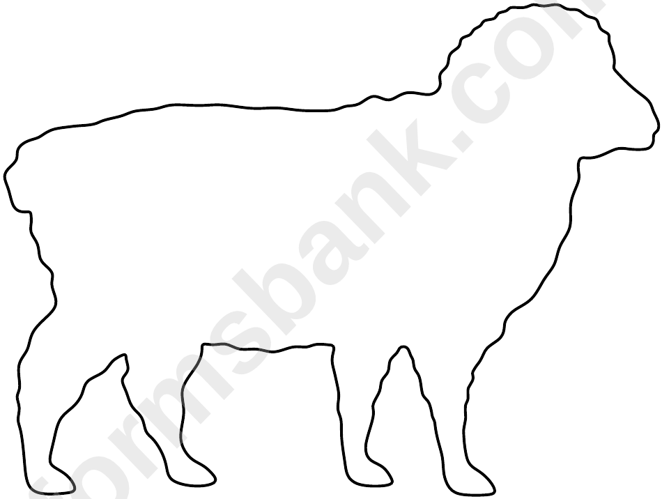 Black And White Sheep Template printable pdf download