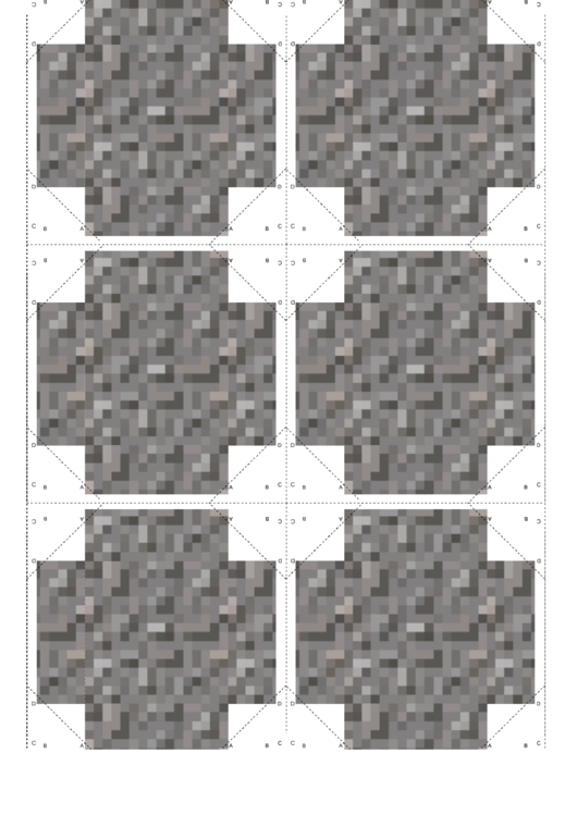 Gravel Minecraft Block Template printable pdf download