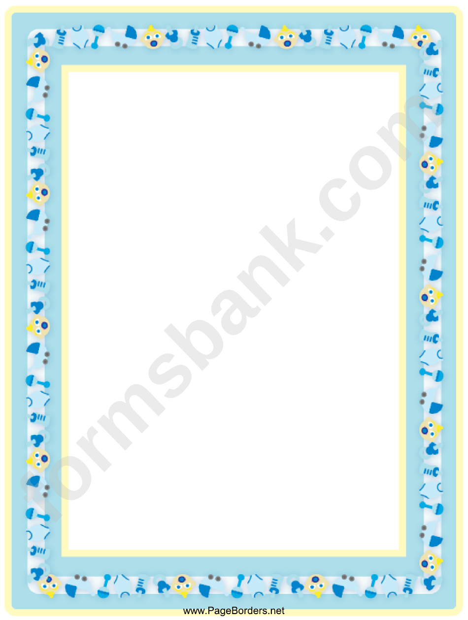Baby Boy Border printable pdf download