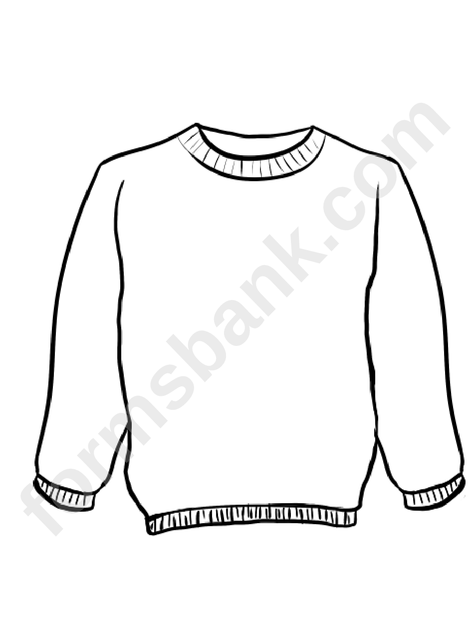Sweatshirt Template printable pdf download