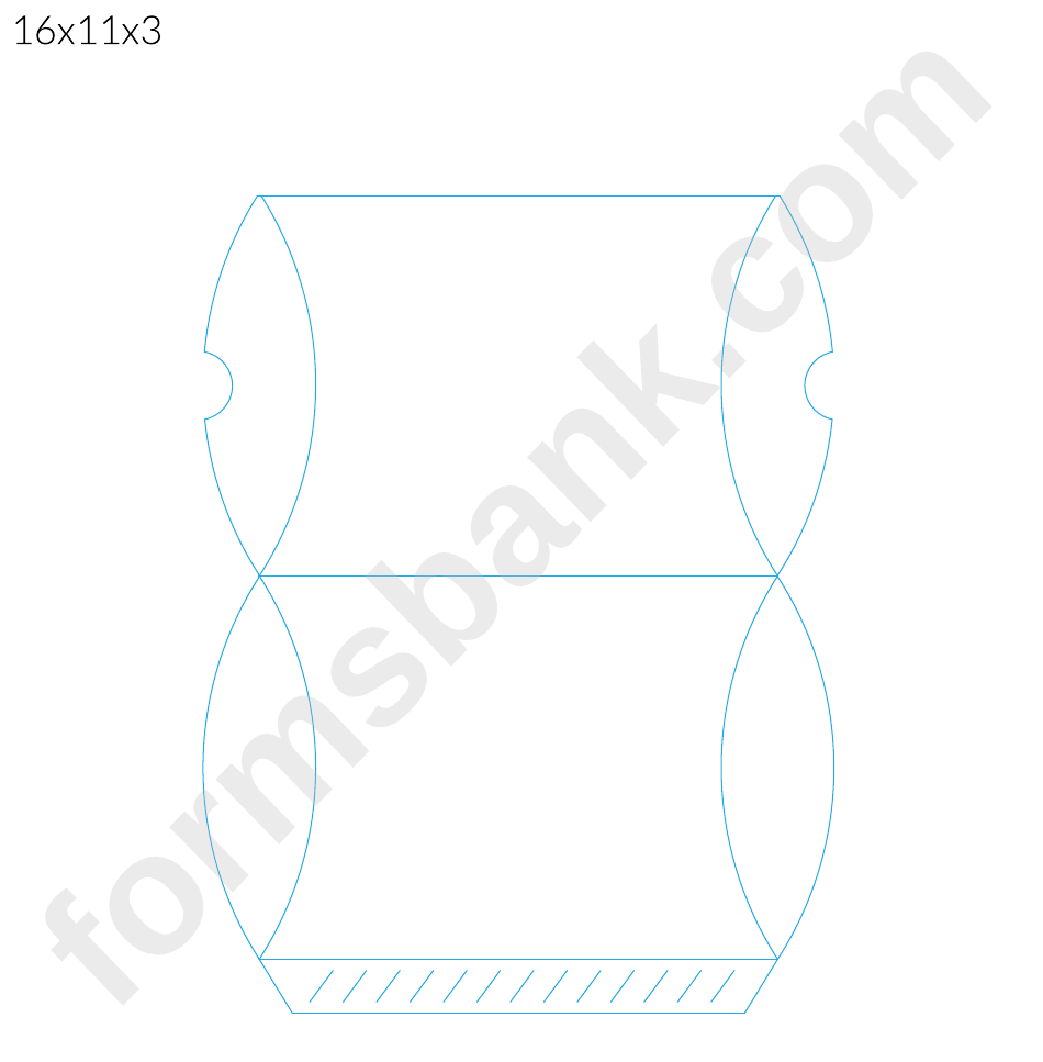 16 X 11 Pillow Box Template printable pdf download