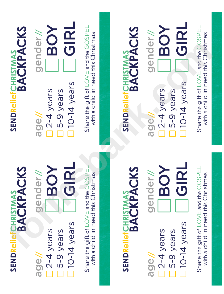 Backpack Label Template With Christmas Gift printable pdf download