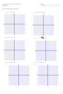 Graphing Using Point Slope Form Worksheet - Algebra I printable pdf