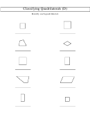 Classifying Quadrilaterals Worksheet With Answer Key printable pdf download