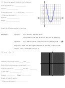 Graphing Quadratics Review Worksheet With Answer Key printable pdf download