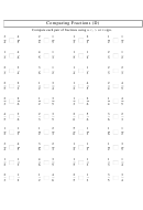 Comparing Fractions Worksheet With Answers printable pdf download