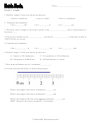 Length Worksheet - Metric Mania printable pdf download