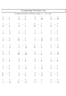 Comparing Fractions Worksheet With Answers printable pdf download
