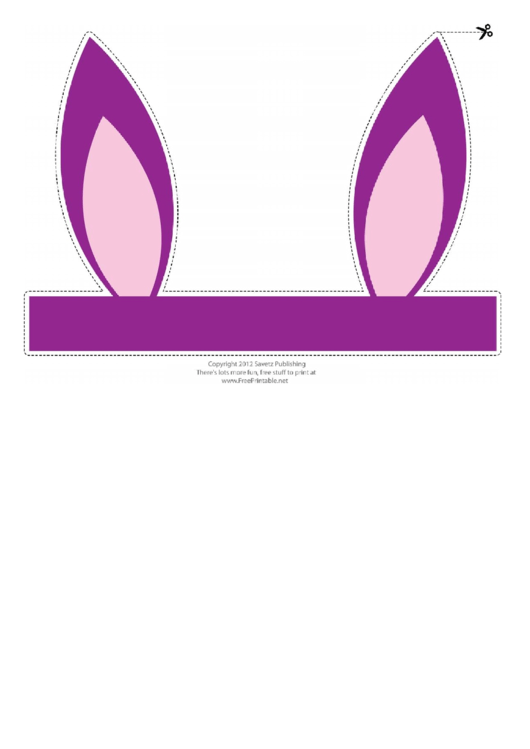 Purple Easter Bunny Ears Template printable pdf download