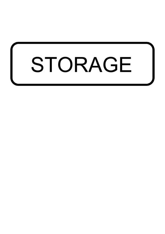 Storage Sign Template printable pdf download