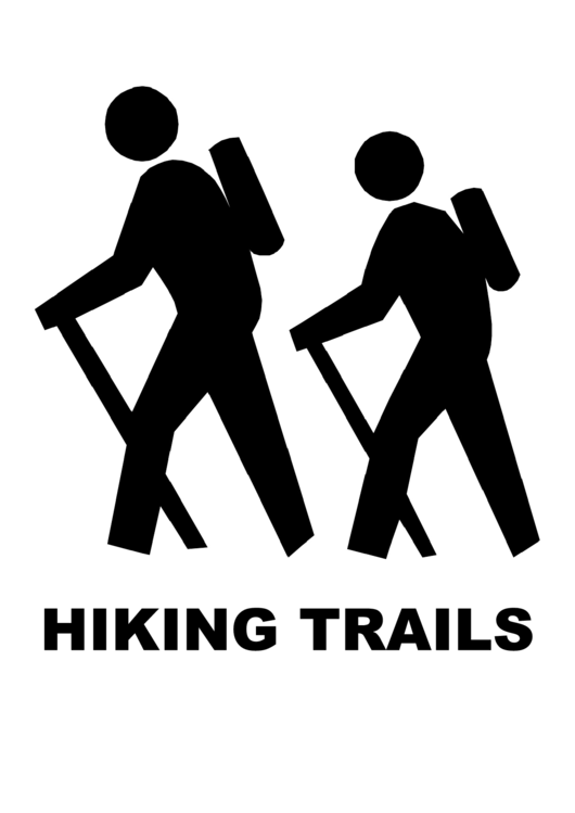 Hiking Trails Sign printable pdf download