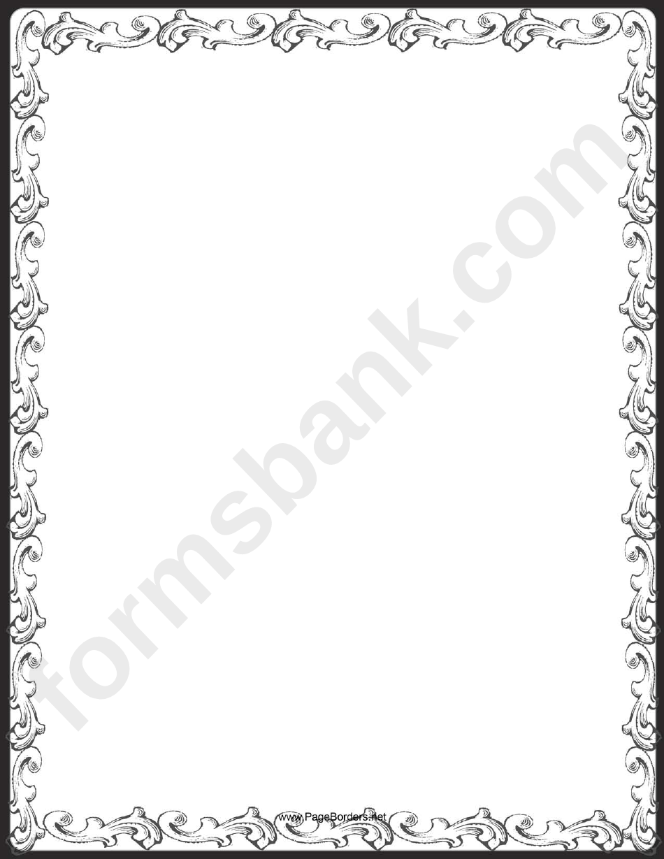 Decorative Border Paper printable pdf download