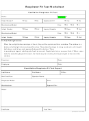 Respirator Fit Test Record Form printable pdf download