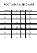 Footwear Size Chart printable pdf download