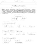 Math 112 Final Exam Study Aid Worksheet With Answer Key printable pdf
