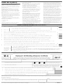 Form W-4 - Employee''S Withholding Allowance Certificate - 2017