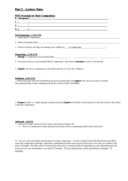 Fitt Formula For Body Composition printable pdf download