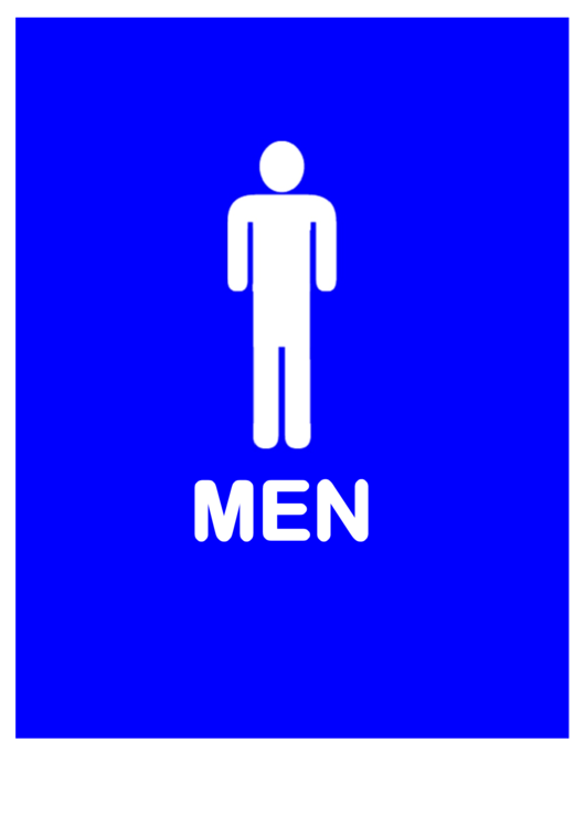 Access Rest Room Men Sign printable pdf download